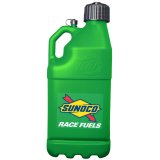 5 Gallons Sunoco Race Jug M7500GR Utility Jug, Gallons, Rectangular, Polyethlene, Green, Black Cap, Each thumbnail 1