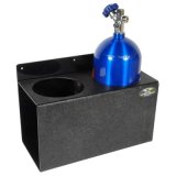 Clear One Trailer Accessories TC149 Nitrous Bottle Holder, Floor Mount, ABS Plastic, Black, Holds Two 10 lb. Nitrous Bottles, Each thumbnail 1