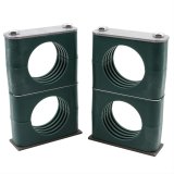 Dedenbear CO2 Bottle Clamps AB10C-2 Brackets, Plastic, Green, 2 in., 10 oz. Bottle, Pair thumbnail 1