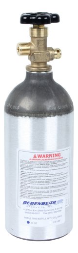 Dedenbear CO2 Bottles AB25V Bottle, CO2, 2.5 lbs., Aluminum, Natural, Valve, Each thumbnail 2