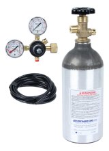 Dedenbear CO2 Bottle Kits AB25K Bottle, CO2, 2.5 lbs., Aluminum, Natural, Valve, Regulator, Plastic Air Tubing, Kit thumbnail 2