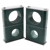 Dedenbear CO2 Bottle Clamps AB10C Brackets, Plastic, Green, 1.25-1.75 in., 10 oz. Bottle, Pair thumbnail 2