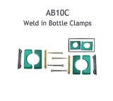 Dedenbear CO2 Bottle Clamps AB10C Brackets, Plastic, Green, 1.25-1.75 in., 10 oz. Bottle, Pair thumbnail 4