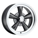Vision American Muscle 141 Legend 5 Series Gunmetal Wheels 15x8 Wheel, Legend, Aluminum, Gloss Gray, 15 x 8.0 in., x 4.75 in. Bolt Circle, 4.50 in. Backspace, Each thumbnail 1