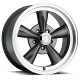 Vision American Muscle 141 Legend 5 Series Gunmetal Wheels 15x8 Wheel, Legend, Aluminum, Gloss Gray, 15 x 8.0 in., x 4.75 in. Bolt Circle, 4.50 in. Backspace, Each thumbnail 3