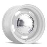 Vision Wheel Center Caps 2531V Cap, Stainless Steel, Chrome, Snap-In, Police Style, Each thumbnail 2
