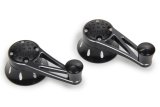Clayton Machine Truss-Style Vent Window Handles PT-404 vent window crank Black Powdercoated with machined highlights Truss style Crank 1949 and up GM/Ford thumbnail 2