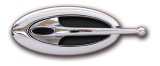 Clayton Machine Elliptical Interior Door Handles EL-502 Handles, Interior, Front, Ball End Design, Billet Aluminum, Chrome, Pair thumbnail 4