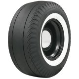 Coker Firestone Dragster Tires 10-15 Tire, Dragster, 10.00-15, Bias Ply, Whitewall, Each thumbnail 1