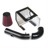 Cold Air Inductions Intake Systems 512-0101-B Intake, Air, Red Filter, Black Powdercoated Aluminum Tube, Cadillac, Chevy, GMC, Kit thumbnail 3