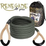 Bubba Rope Renegade Ropes 176655BKG Tow Rope, Renegade, 3/4 in. diameter, 20 ft. Length, 19,000 lbs. Breaking Strength, Green with Black Eyes, Nylon, Each thumbnail 1