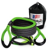 Bubba Rope UTV/SXS Recovery Gear Sets 176842GR Tow Rope, Set, 5/8 in. diameter, 20 ft. Length, 14,000 lbs. Breaking Strength, Green Eyes, Nylon, Kit thumbnail 2