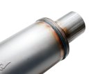 FlowMonster Absorption 409 Stainless Steel 2.5 Inch Muffler 10416-FM Mufflers, Mufflers, Round Case, 2.50 in. Center Inlet/Outlet, Reversible, Steel, Natural, 14.00 in. Case Exterior Length, Each thumbnail 4