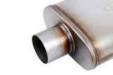 FlowMonster Absorption 409 Stainless Steel 3 Inch Muffler 11219-FM Mufflers, Mufflers, Oval Case, 3.00 in. Center Inlet/Outlet, Reversible, Steel, Natural, 14.00 in. Case Exterior Length, Each thumbnail 3