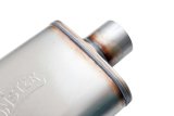 FlowMonster Absorption 409 Stainless Steel 3 Inch Muffler 11219-FM Mufflers, Mufflers, Oval Case, 3.00 in. Center Inlet/Outlet, Reversible, Steel, Natural, 14.00 in. Case Exterior Length, Each thumbnail 6