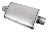 FlowMonster Absorption 409 Stainless Steel 3 Inch Muffler 11219-FM Mufflers, Mufflers, Oval Case, 3.00 in. Center Inlet/Outlet, Reversible, Steel, Natural, 14.00 in. Case Exterior Length, Each thumbnail 7