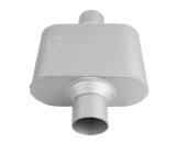 FlowMonster 1-Chamber Steel 2.5 Inch Muffler 42510-FM Muffler, FlowMonster, Aggressive Sound, 1-Chamber, 2.50 in. Single Inlet, 2.25 in. Single Outlet, Steel, Aluminized, Universal, Each thumbnail 1