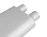 FlowMonster 2-Chamber Steel 3 Inch Muffler 430402-FM Muffler, FlowMonster, Aggressive Sound, 2-Chamber, 3.00 in. Single Inlet, 2.50 in. Dual Outlet, Steel, Aluminized, Universal, Each thumbnail 3