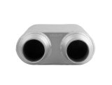 FlowMonster 2-Chamber Steel 3 Inch Muffler 430402-FM Muffler, FlowMonster, Aggressive Sound, 2-Chamber, 3.00 in. Single Inlet, 2.50 in. Dual Outlet, Steel, Aluminized, Universal, Each thumbnail 6
