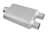 FlowMonster 2-Chamber Steel 3 Inch Muffler 430402-FM Muffler, FlowMonster, Aggressive Sound, 2-Chamber, 3.00 in. Single Inlet, 2.50 in. Dual Outlet, Steel, Aluminized, Universal, Each thumbnail 7