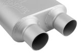 FlowMonster 2-Chamber Steel 3 Inch Muffler 430402-FM Muffler, FlowMonster, Aggressive Sound, 2-Chamber, 3.00 in. Single Inlet, 2.50 in. Dual Outlet, Steel, Aluminized, Universal, Each thumbnail 8