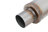 FlowMonster Absorption 409 Stainless Steel 3 Inch Muffler 12867-FM Mufflers, Mufflers, Round Case, 3.00 in. Center Inlet/Outlet, Reversible, Steel, Natural, 14.00 in. Case Exterior Length, Each thumbnail 2