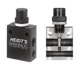 Heidts Adjustable Power Steering Valves PS-101 Pressure Control Valves, Adjustable, Aluminum, Black Anodized, Two 3/8 in. NPT Female Threads, Two 1/4 in. NPT Female Threads, Each thumbnail 2