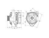 MechMan S Series Alternators for 1993-1998 SUPRA - 13546170 and Generators, Alternators, 12 V, 170 amps, Internal Regulator, Black/Natural, Serpentine Pulley, Toyota, 3.0L, Each thumbnail 4