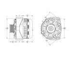 MechMan Elite Series Cast Alternators 8206320 and Generators, Alternators, 12 V, 320 amps, Serpentine, 4-pin Oval Plug, Buick, Chevy, GMC, Hummer, Olds, Pontiac, Each thumbnail 5
