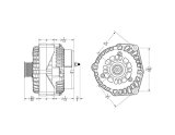 MechMan High-Output Alternators 8206240 Alternator, 240 amps, 12 V, Internal Regulator, Serpentine, Buick, Chevy, Oldsmobile, Each thumbnail 5