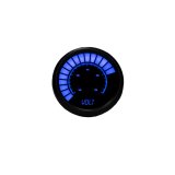 Intellitronix LED Digital Gauges B9015B Gauge, Digital, Voltmeter, 12-16 Volts, 2 1/16 in. Diameter, Electrical, Black Bezel, Blue LED, Each thumbnail 1