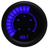 Intellitronix LED Digital Gauges B9015B Gauge, Digital, Voltmeter, 12-16 Volts, 2 1/16 in. Diameter, Electrical, Black Bezel, Blue LED, Each thumbnail 4