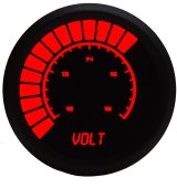 Intellitronix LED Digital Gauges B9015R Gauge, Digital, Voltmeter, 12-16 Volts, 2 1/16 in. Diameter, Electrical, Black Bezel, Red LED, Each thumbnail 4