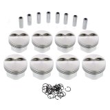 D.S.S. E Series Forged Pistons 8710-4040 Pistons, Forged, Flat, 4.040 in. Bore, 3.750 in. Stroke, 5.700 in. Rod Length, 383 Chevy, Set of 8 thumbnail 1