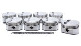 D.S.S. E Series Forged Pistons 8710-4040 Pistons, Forged, Flat, 4.040 in. Bore, 3.750 in. Stroke, 5.700 in. Rod Length, 383 Chevy, Set of 8 thumbnail 2