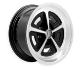 HK Aluminum Magnum Wheels 17x8 Wheel, Magnum, Aluminum, Black, Machined, in, 5 x 4 1/2 in. Bolt Circle, 4.250 in. Backspace, Each thumbnail 2