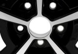 HK Aluminum Magnum Wheels 17x9 Wheel, Magnum, Aluminum, Black, Machined, in, 5 x 4 1/2 in. Bolt Circle, 5 in. Backspace, Each thumbnail 7
