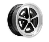 HK Aluminum Magnum Wheels 17x9 Wheel, Magnum, Aluminum, Black, Machined, in, 5 x 4 3/4 in. Bolt Circle, 5 in. Backspace, Each thumbnail 3