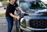 California Car Duster Double Twist Microfiber Drying Towels 20308 Towel, Microfiber, Black, 30 in. x 20 in., Each thumbnail 6