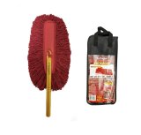 California Car Dusters 62424 Dusters, Wood Handle, Brown, 26 in. Handle/15 in. Head, 12 in. Handle/7 in. x 5 in. Head, Vinyl Bag, Pair thumbnail 1