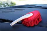 California Car Duster Dash Dusters 62447 Duster, 12 in. White Plastic Handle, Wedge Shaped, 3.75 in. x 5.5 in. Head, Vinyl Bag, Each thumbnail 2