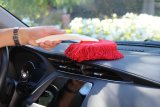 California Car Duster Dash Dusters 62447 Duster, 12 in. White Plastic Handle, Wedge Shaped, 3.75 in. x 5.5 in. Head, Vinyl Bag, Each thumbnail 3