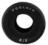Phoenix Drag F/X Slicks 31.25x12.20-15 Tire, Slick, 31.25 x 12.20-15, Bias-Ply, F-9 Compound, Solid White Letter, Each thumbnail 1