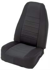 Smittybilt Neoprene Seat Cover Sets S/B471601 Covers, First Row/Second Row, Bucket/Bench, Lowback, Neoprene, Black/Black, Jeep, Set thumbnail 4