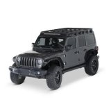 Smittybilt Defender Roof Rack Mounts for 2020-2025 GLADIATOR, 2018-2025 WRANGLER - SBJ02 Adapters, Defender, Platform Mount, Aluminum, Black Powdercoat, Textured Finish, Mount Only, Jeep, Each thumbnail 3