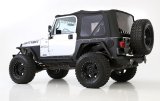 Smittybilt Bowless Combo Tops S/B9973235 Soft Top, Combo, Complete, Polymer Cloth, Black Diamond, Tinted Window, Jeep, Each thumbnail 5