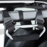 Smittybilt Roll Bar Accessories S/B779311 Powder Coated Aluminum Handle That Can Be Mounted Using Factory Points , Black and Silver. Sold As A Pair. thumbnail 4