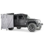 Smittybilt Shower Awnings 2899 Truck and SUV Awnings, Awning, Universal, PVC Cover, Gray, Hook and Loop Mount, Aluminum Frame, Zipper Closure, Hardware included, Each thumbnail 2