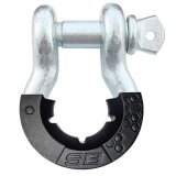 Smittybilt D-Ring Shackles with Isolator 23047 Bow Shackle Isolator, Steel, Zinc Plated, 0.750 in. Shackle, 9,500 lbs. Rating, Each thumbnail 1