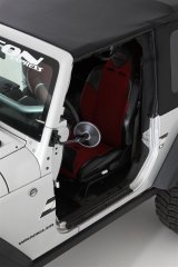 Smittybilt Half Door Side Mirrors S/B7618 Mirrors, Steel, Black, Replacement, Jeep, Pair thumbnail 5